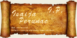 Isaija Perunac vizit kartica